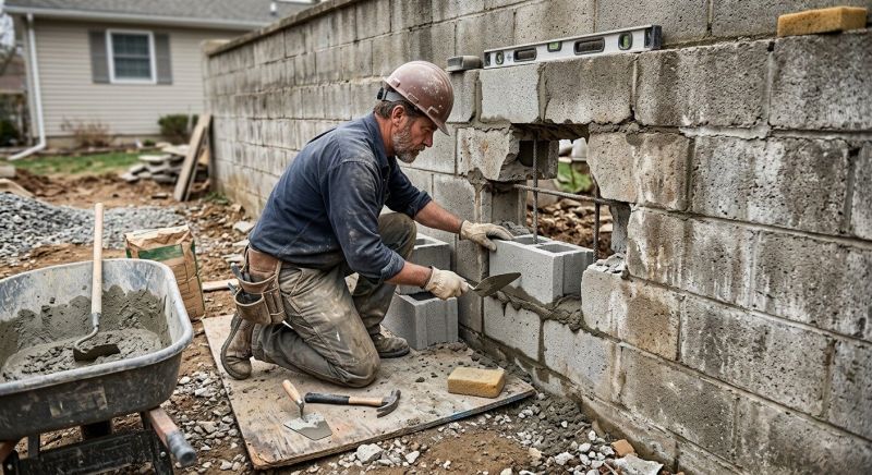 Block Wall Repair in Ashland, NE