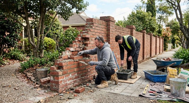 Brick Fence Repair in Lincoln, NE