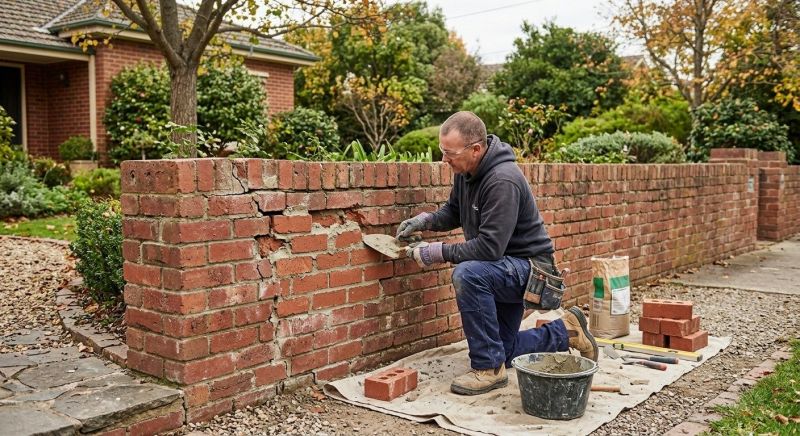 Brick Fence Repair in Lincoln, NE