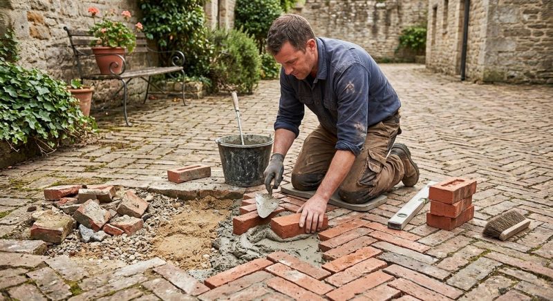 Brick Flatwork Repair in Hickman, NE