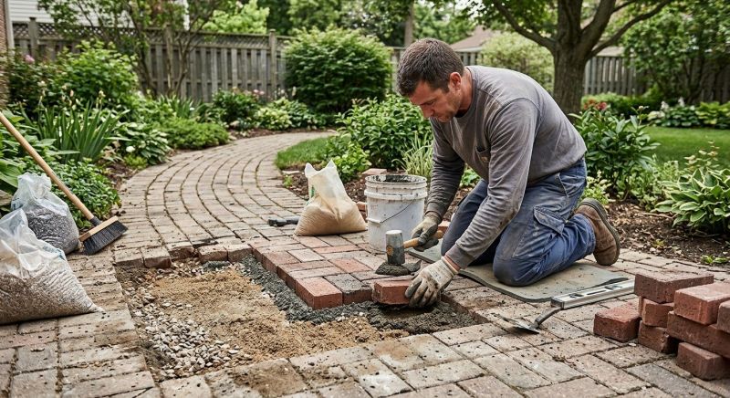 Brick Hardscape Repair in Lincoln, NE