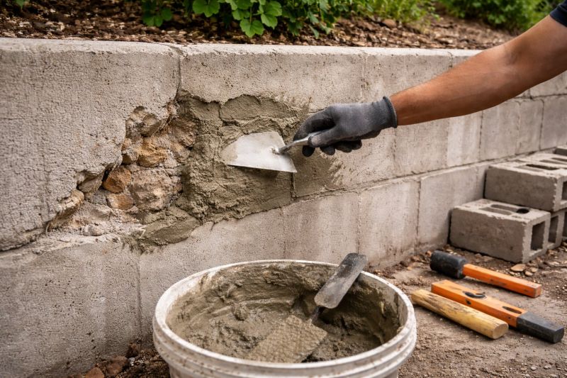 Brick Retaining Wall Repair in Lincoln, NE