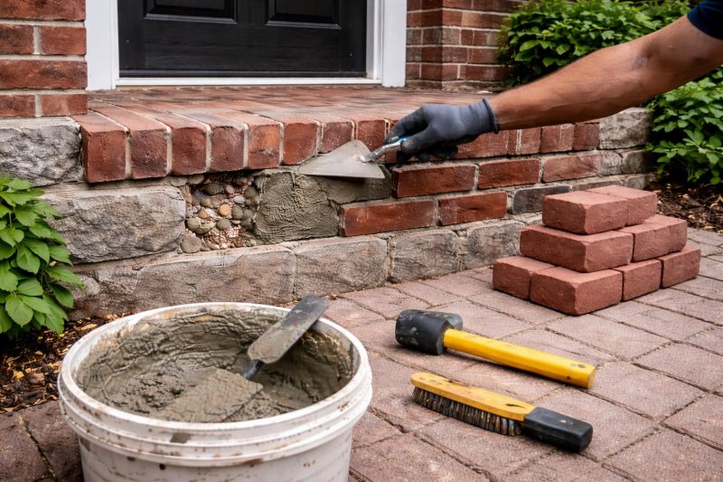 Brick Stoop Repair in Lincoln, NE