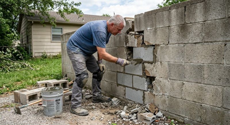 Cinder Block Repair in Lincoln, NE