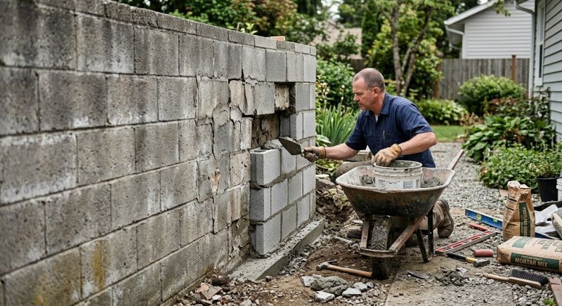 Cinder Block Repair in Lincoln, NE