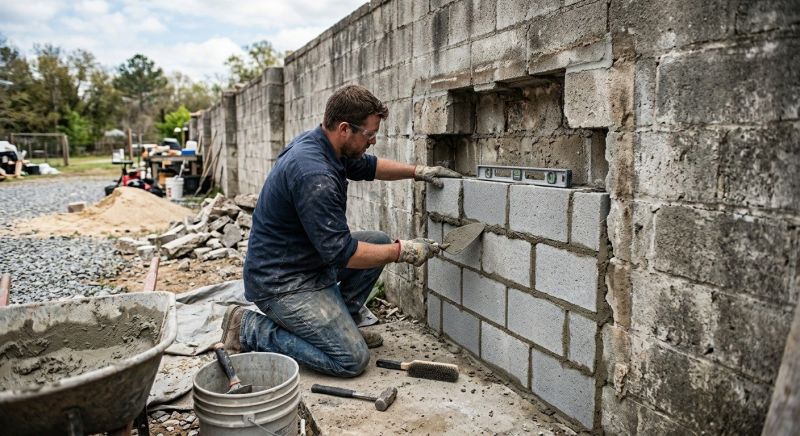 Cinder Block Repair in Lincoln, NE