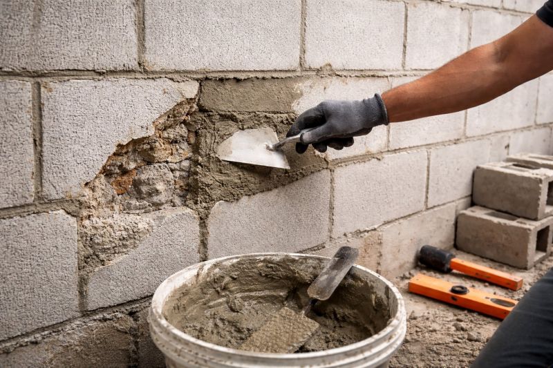Concrete Block Wall Repair in Lincoln, NE