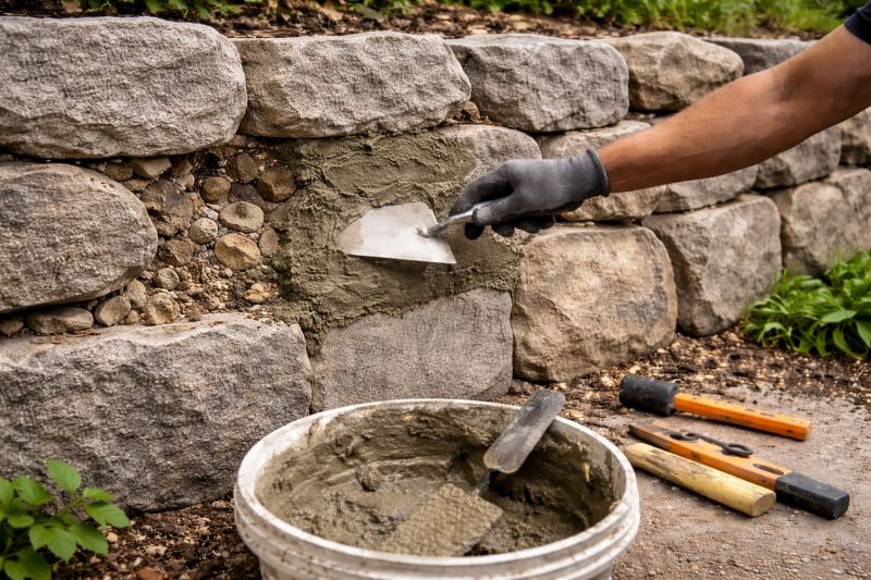 Rock Wall Repair in Lincoln, NE