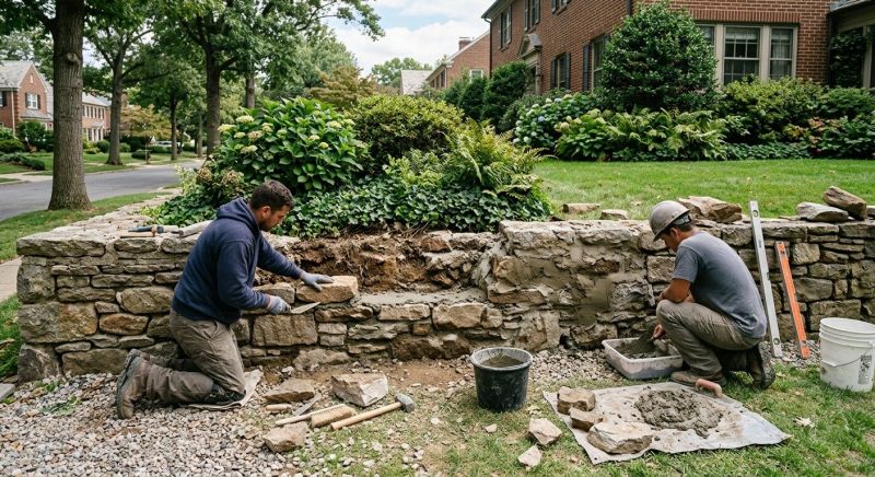 Stone Column Repair in Lincoln, NE