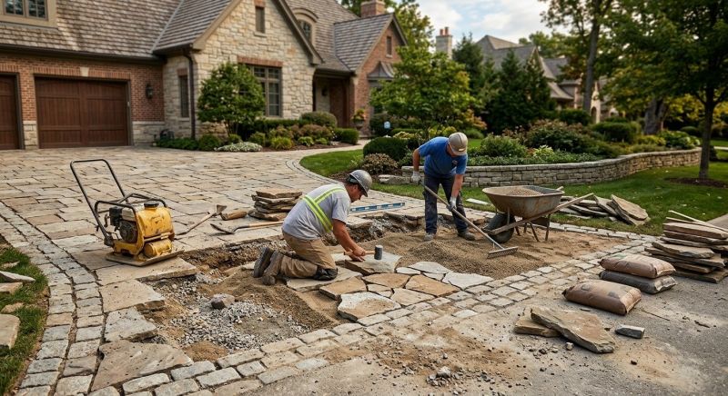 Stone Driveway Repair in Lincoln, NE