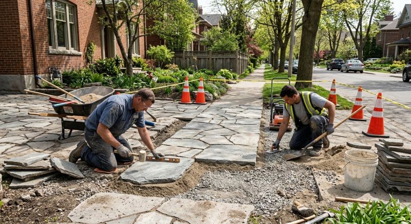 Stone Walkway Repair in Lincoln, NE