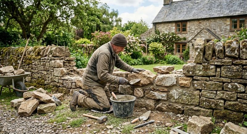 Stone Wall Repair in Hickman, NE
