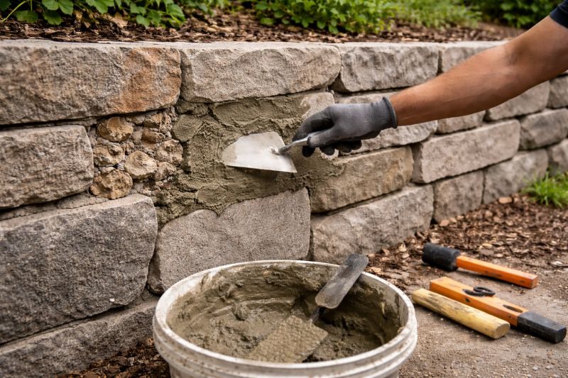 Stone Wall Repair in Hickman, NE